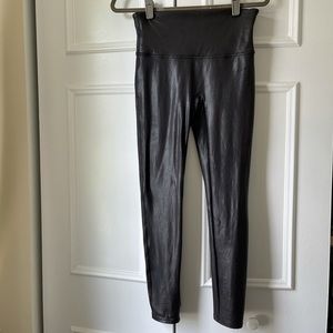 Large Petite Faux Leather Spanx black